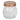 Kitchen Glass Embossed Storage Jar With Copper Screw Lid - Small Geko Products