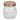 Kitchen Glass Embossed Storage Jar With Copper Screw Lid - Large Geko Products